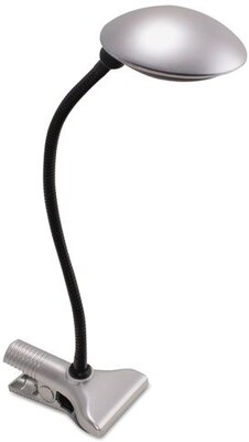 Ledu LED Clip-On Domed Adjustable Desk Lamp, Silver
