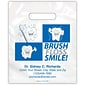 Medical Arts Press® Dental Personalized 2-Color Supply Bags; 7-1/2x9", Brush/Floss/Smile!, 100 Bags, (53482)