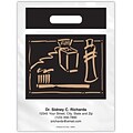 Medical Arts Press® Dental Personalized 2-Color Supply Bags; 9 x 13, Brush/Floss/Paste Graphics, 100 Bags, (592091)