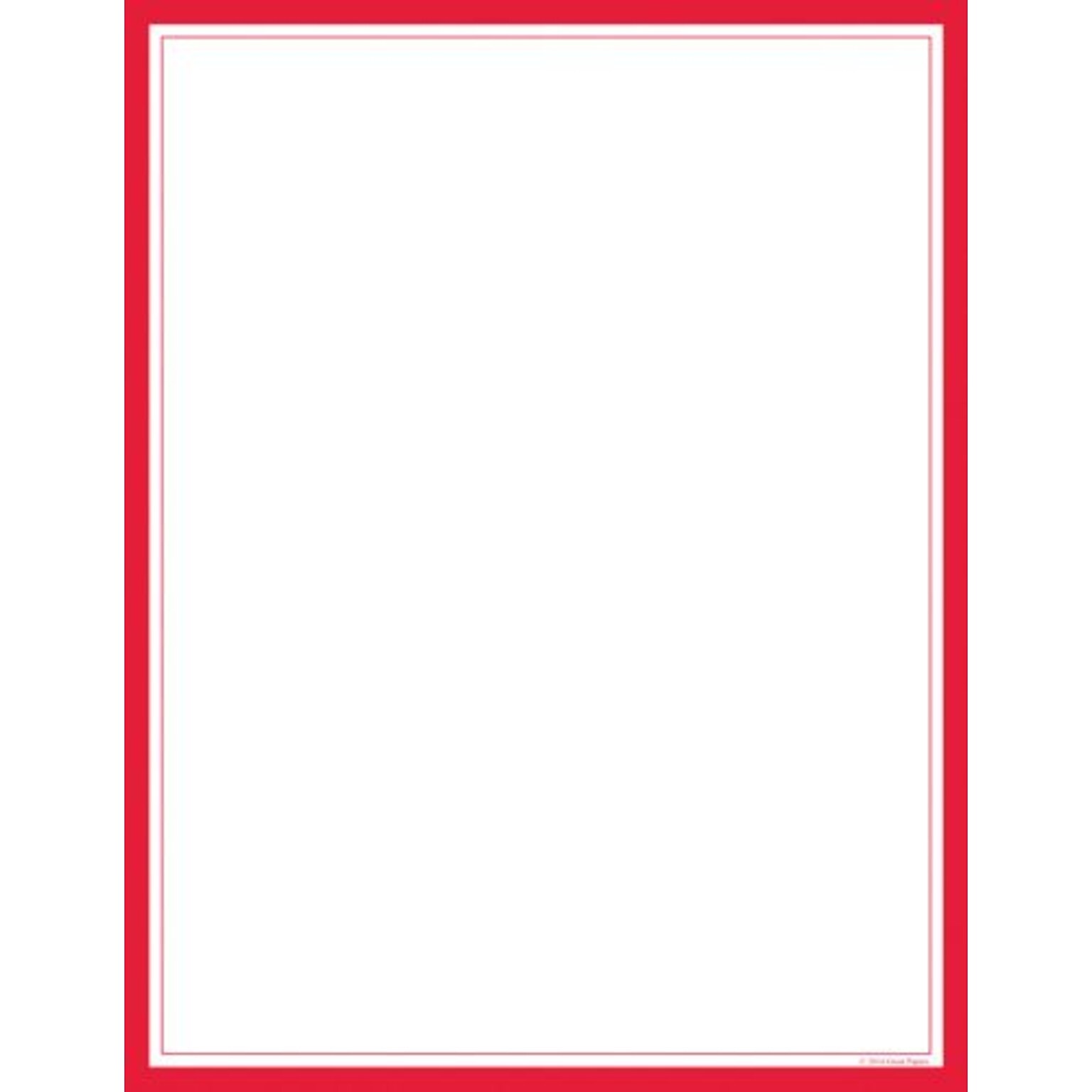 Great Papers® Red Border Letterhead, 80/Pack