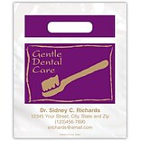 Medical Arts Press® Dental Personalized Small 2-Color Supply Bags, Brush, Gentle Dental Care