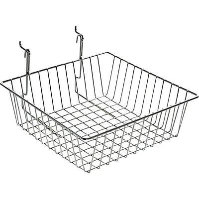 Azar® Wire Basket, Chrome, 4 1/4(H), 2/Pk