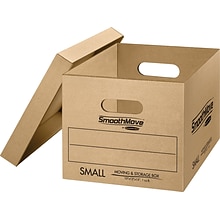 Bankers Box® SmoothMove™ Tape Free Classic Moving Boxes with Lift-Off Lid, Small (15x 12x 10), 5/