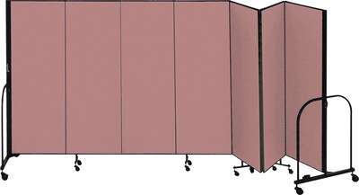 Screenflex® 7-Panel FREEstanding™ Portable Room Dividers; 6H x 131L; Mauve