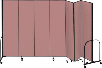 Screenflex® 7-Panel FREEstanding™ Portable Room Dividers; 74H x 131L; Mauve