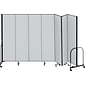 Screenflex® 7-Panel FREEstanding™ Portable Room Dividers, 8'H x 13'1"L, Grey
