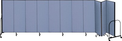 Screenflex® 11-Panel FREEstanding™ Portable Room Dividers; 6H x 205L, Blue