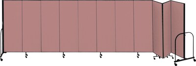 Screenflex® 11-Panel FREEstanding™ Portable Room Dividers; 6H x 205L, Mauve