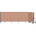 Screenflex® 11-Panel FREEstanding™ Portable Room Dividers; 6H x 205L, Oatmeal
