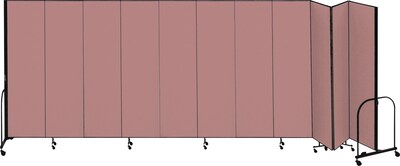 Screenflex® 11-Panel FREEstanding™ Portable Room Dividers; 74H x 205L, Mauve