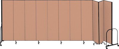 Screenflex® 11-Panel FREEstanding™ Portable Room Dividers; 74H x 205L, Oatmeal