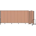 Screenflex® 11-Panel FREEstanding™ Portable Room Dividers; 74H x 205L, Oatmeal