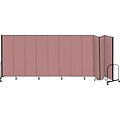 Screenflex® 11-Panel FREEstanding™ Portable Room Dividers; 8H x 205L, Mauve