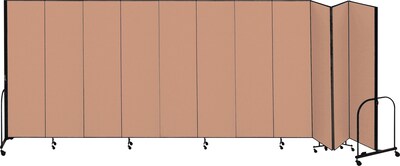 Screenflex® 11-Panel FREEstanding™ Portable Room Dividers; 8H x 205L, Oatmeal