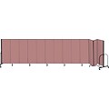 Screenflex® 13-Panel FREEstanding™ Portable Room Dividers; 6H x 241L, Mauve