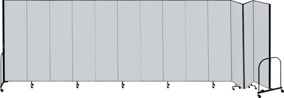 Screenflex® 13-Panel FREEstanding™ Portable Room Dividers; 8'H x 24'1"L, Grey