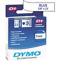 DYMO® Labelmaker Tapes; 3/8 x 23, Blue on White