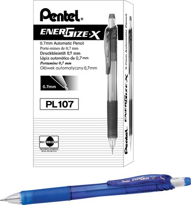 Pentel EnerGize-X Mechanical Pencil, 0.7mm, #2 Medium Lead, Dozen (PL107C)