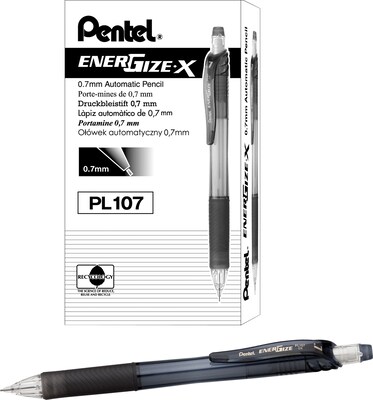 Pentel EnerGize-X Mechanical Pencil, 0.7mm, #2 Medium Lead, Dozen (PL107A)