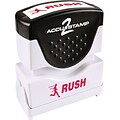 Accu-Stamp2® One-Color Pre-Inked Shutter Message Stamp, RUSH, 1/2 x 1-5/8 Impression, Red Ink (035590)