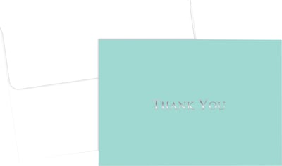 Great Papers® Bella Blue Foil Thank You Cards, 20/Pack