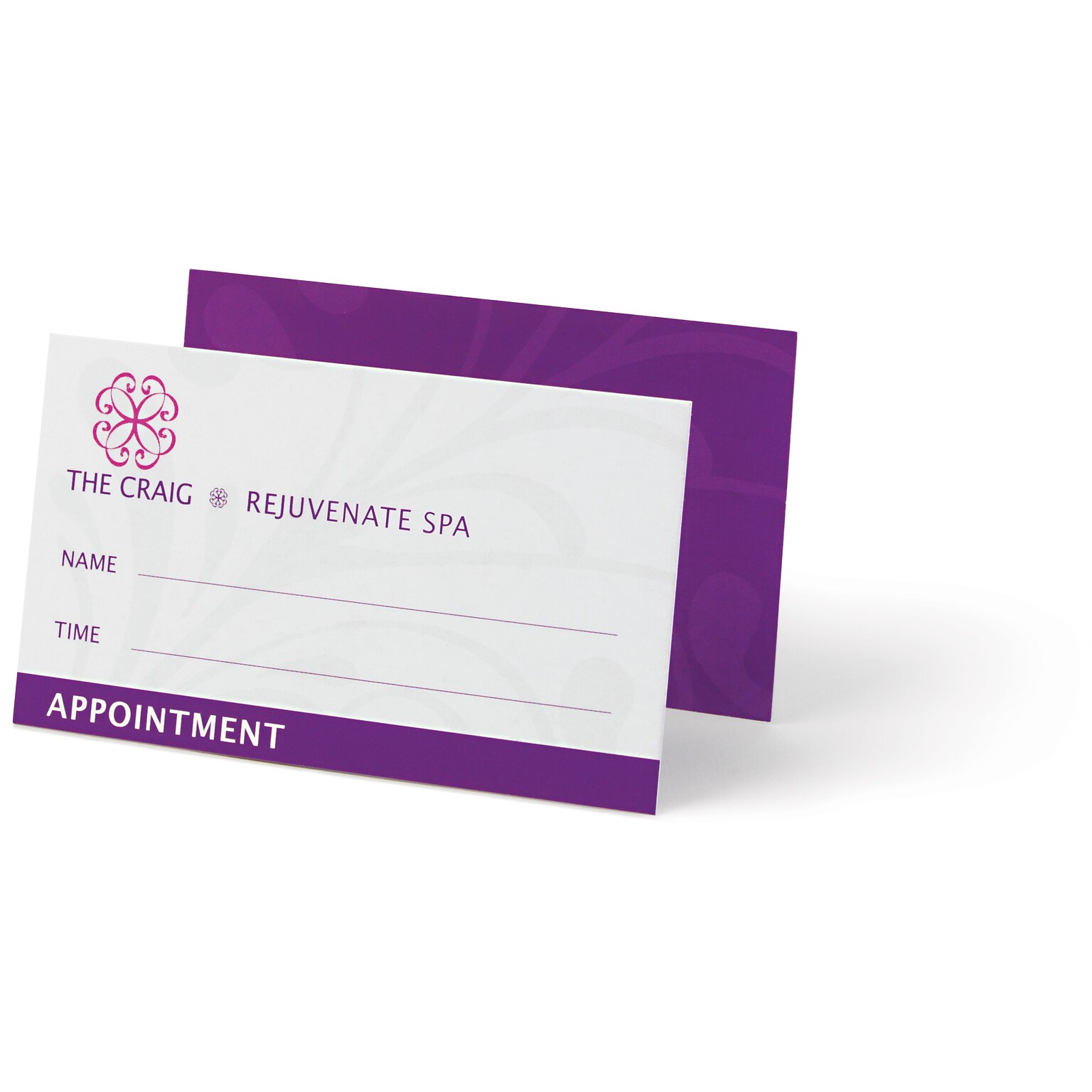 Custom Full Color Appointment Cards, Warm White Linen 80#, Raised Ink, 2-Sided, 250/Pk