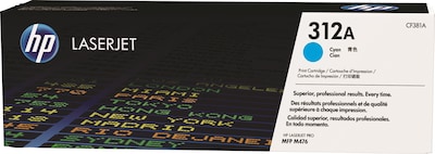 HP 312A Cyan Standard Yield Toner Cartridge   (CF381A)