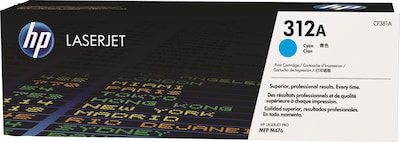 HP 312A Cyan Standard Yield Toner Cartridge (CF381A)