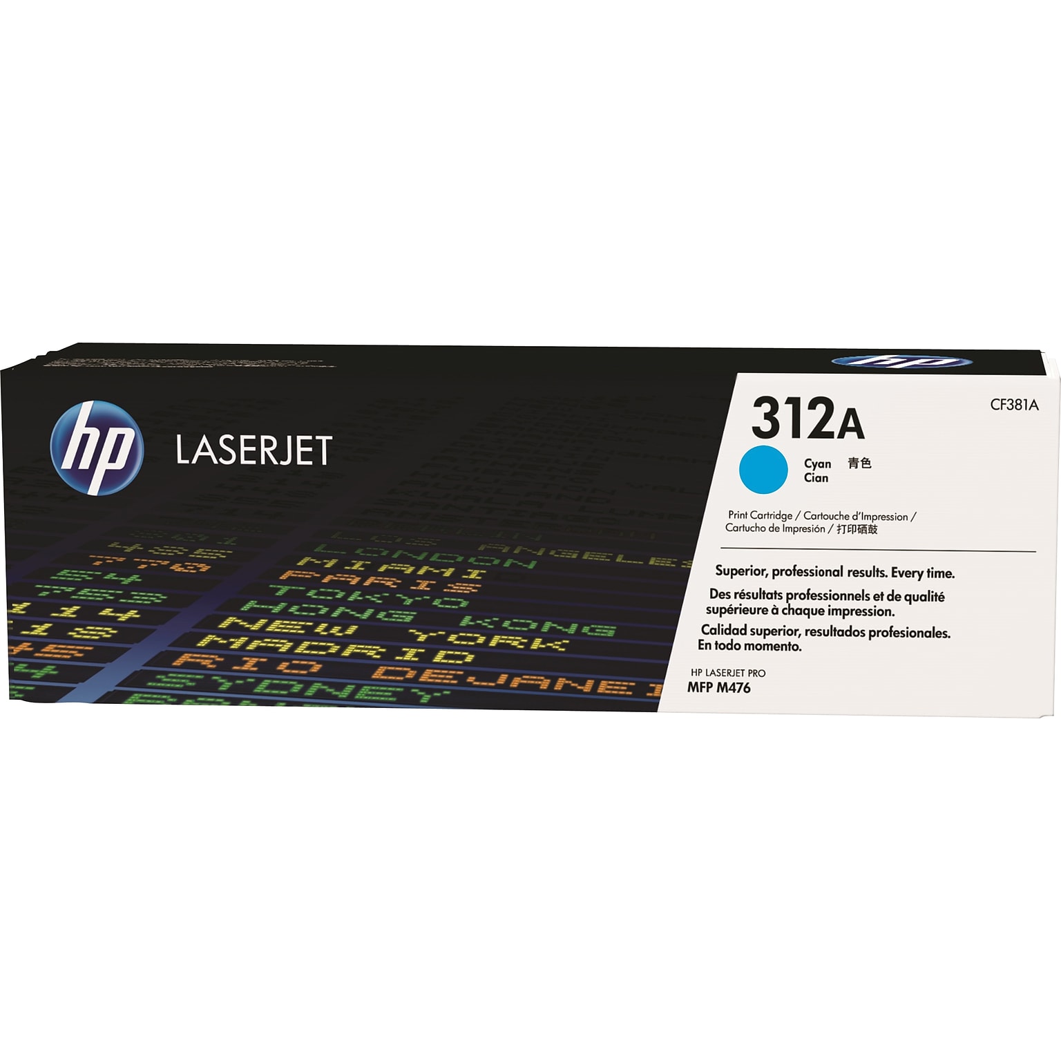 HP 312A Cyan Standard Yield Toner Cartridge   (CF381A)