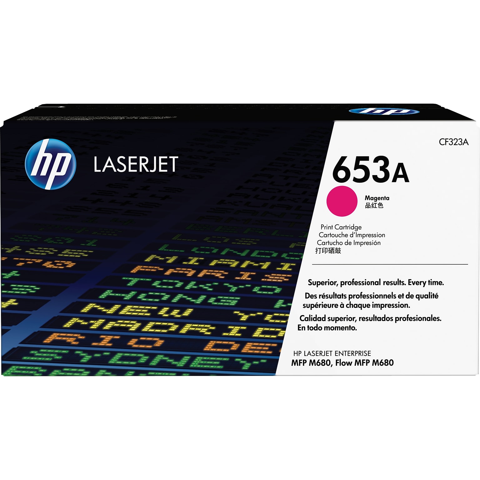 HP 653A Magenta Standard Yield Toner Cartridge, Prints Up to 16,500 Pages (CF323A)