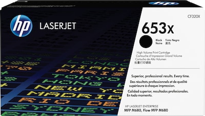 HP 653X Black High Yield Toner Cartridge, Prints Up to 21,000 Pages (CF320X)