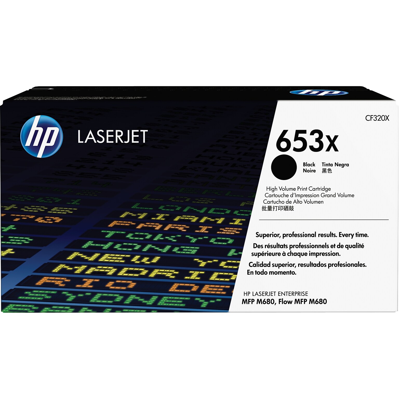 HP 653X Black High Yield Toner Cartridge, Print Up to 21,000 Pages (CF320X)