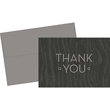 Great Papers Grey Woodgrain Thank You Cards, 20/Pack (2013323PK2)