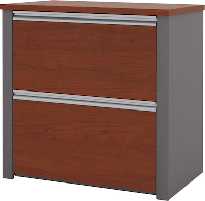 Bestar® Connexion Collection 2-Drawer Lateral File Cabinet; Bordeaux and Slate, Legal (9363130)