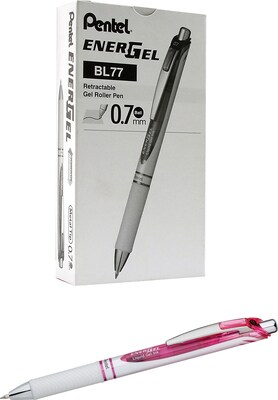 Pentel® EnerGel® Pearl Deluxe RTX Liquid Gel Ink Retractable Pens, Medium Point, Black Ink, Dozen (B