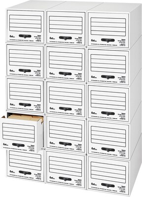 Quill Brand® Storage Drawer with Metal Frame, White, 6/Carton (07611)