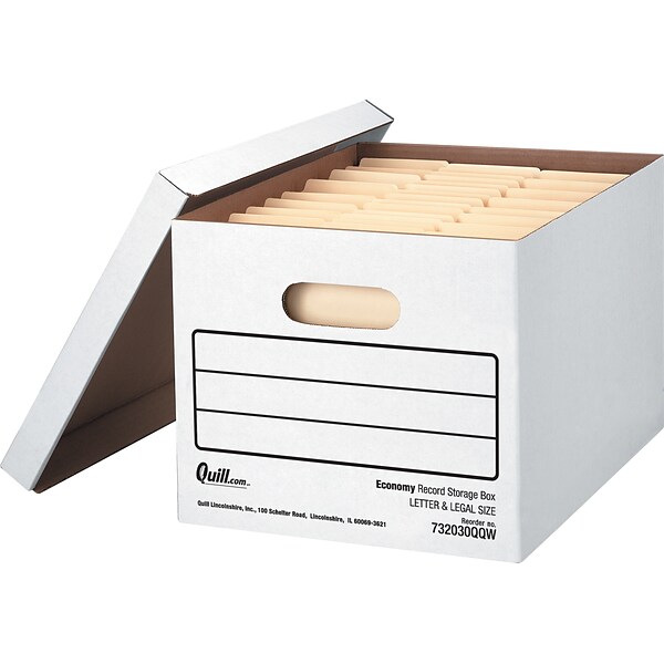 7 Record Storage Box, Corrugated Cardboard