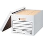 Quill Brand® Heavy-Duty EZ Fold™ Storage Boxes with Lift-Off Lid, Letter/Legal, White, 12/Ct (32089)