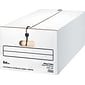 Quill Brand® 35% Recycled Corrugated File Storage Boxes, String & Button, Legal Size, White, 12/Carton (33055)