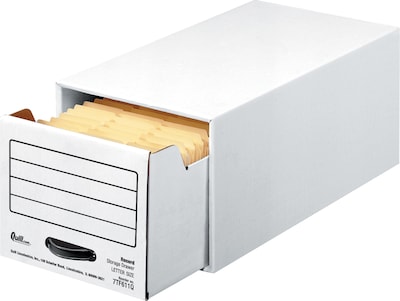 Quill Brand® Storage Drawer with Metal Frame, White, 6/Carton (07611)