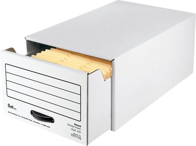 Quill Brand® Storage Drawer with Metal Frame, White, 6/Carton (07711)