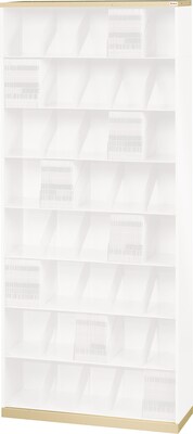 Datum ThinStak® 36W Base & Top For Open Shelf File, 2 Base & 1 Top, White (SO36BT-2LT)
