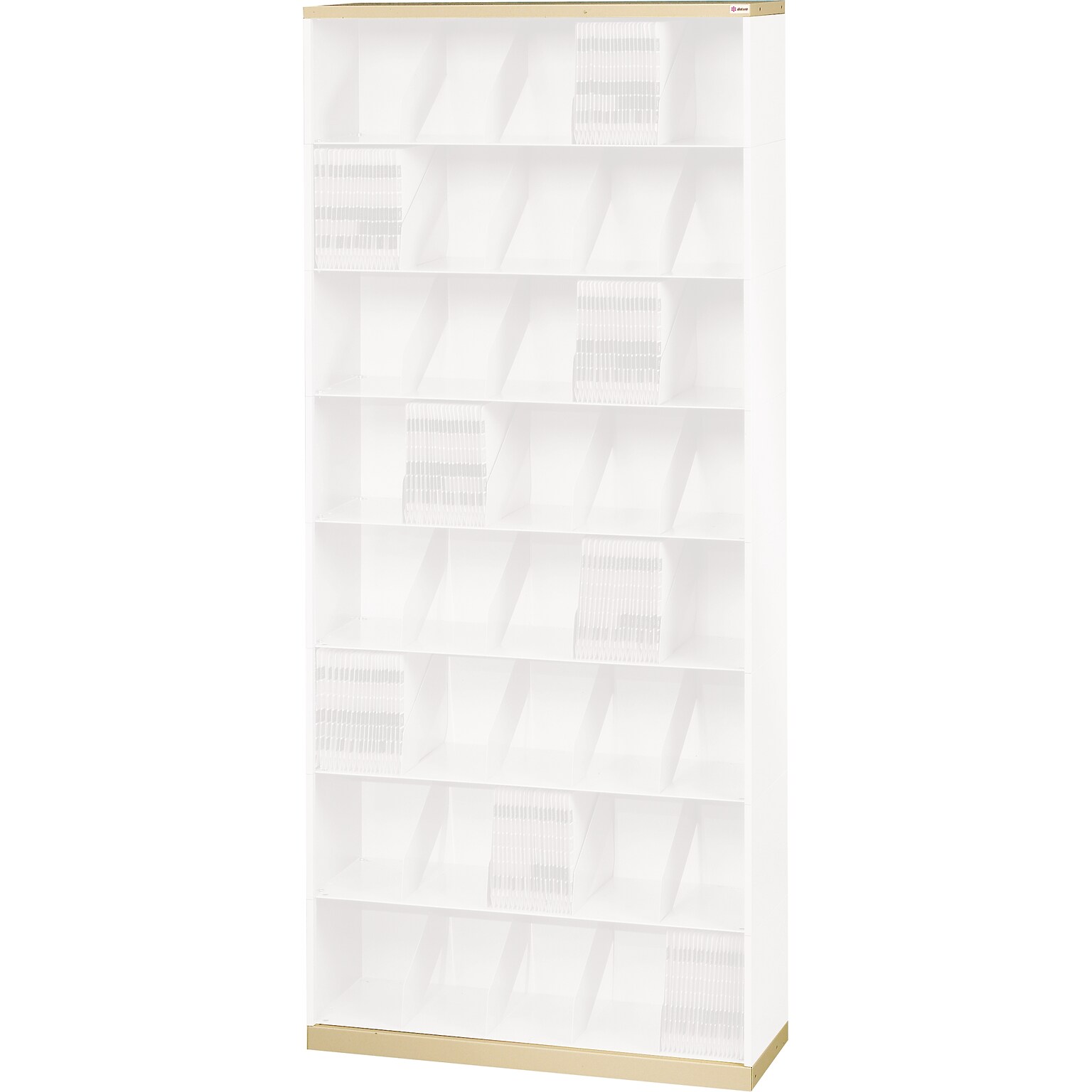 Datum ThinStak® 36W Base & Top For Open Shelf File, 2 Base & 1 Top, White (SO36BT-2LT)