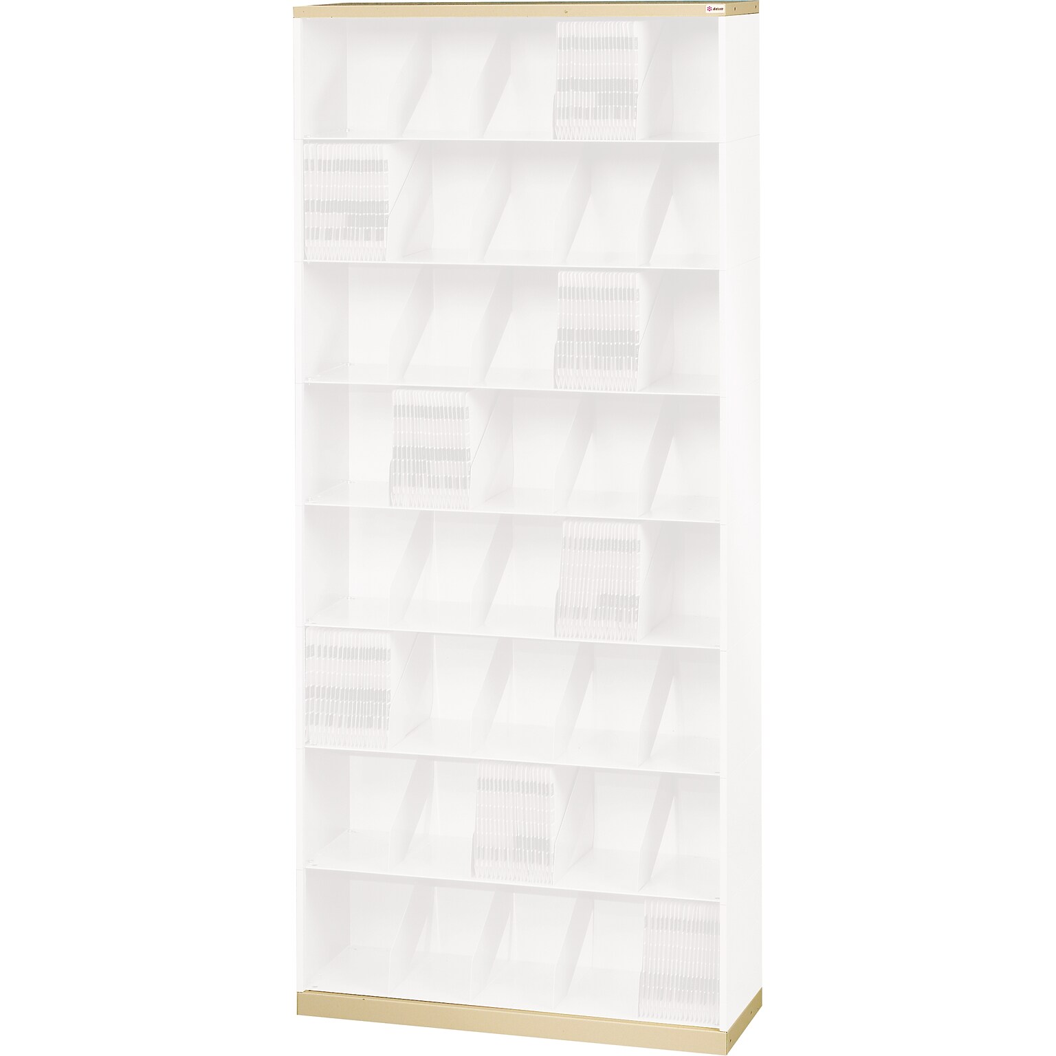 Datum ThinStak® Open Shelf File; 36W, 2 Base & 1 Top, Bone White, Base Only