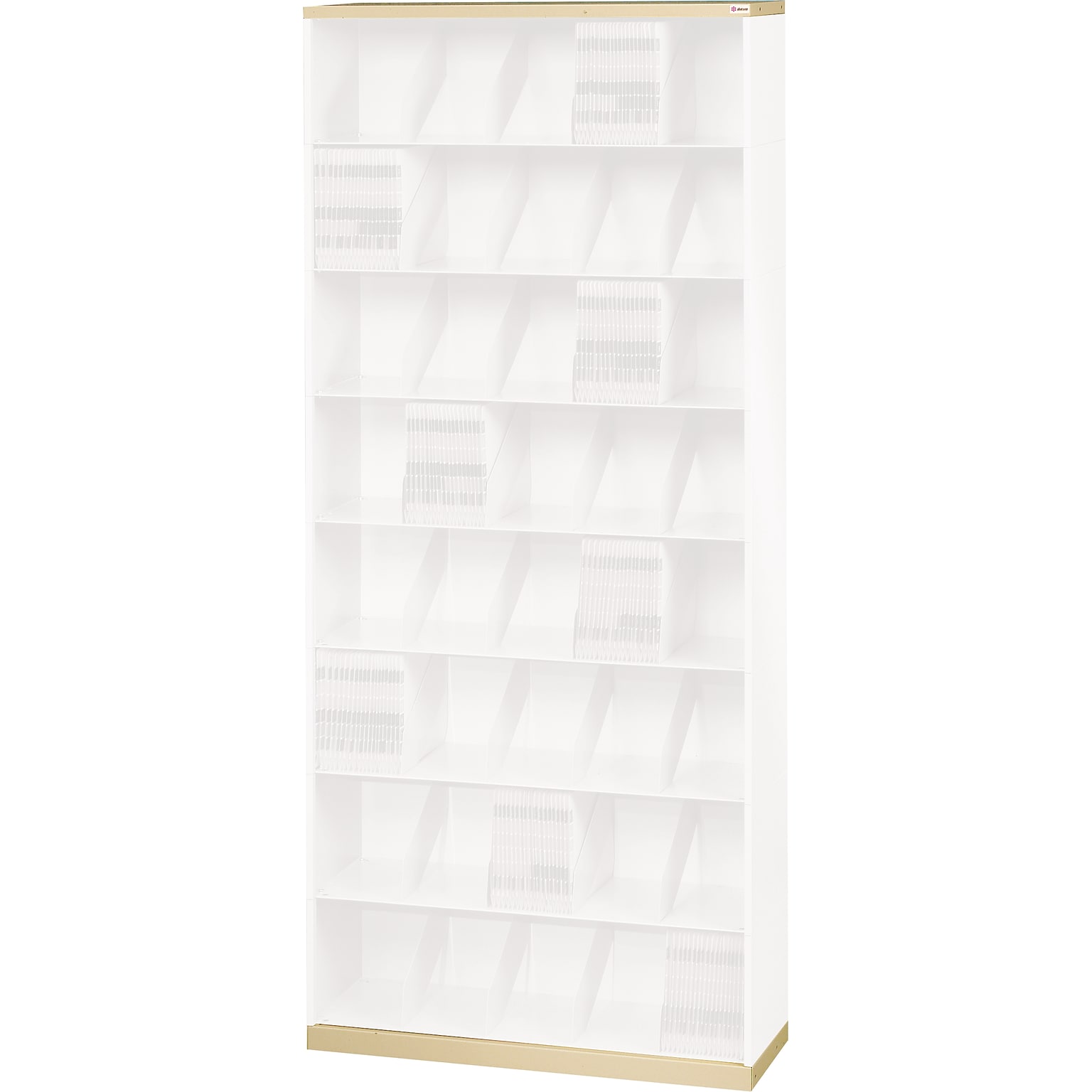 Datum ThinStak® Open Shelf File; 36W, 2 Base & 1 Top, Bone White, Base Only