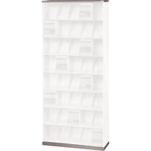 Datum ThinStak® Open Shelf File; 36W, 2 Base & 1 Top, Light Gray