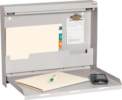 Gray Standard WallWrite® Fold-Up Desk