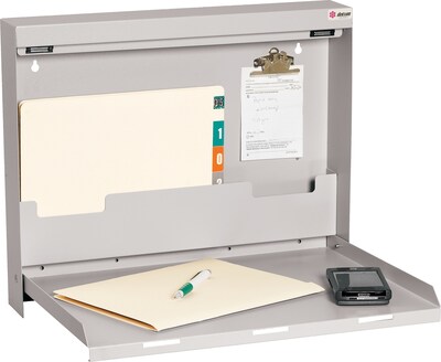 Gray Standard WallWrite® Fold-Up Desk