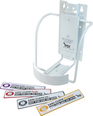 PDI® Sani® 3-in-1 Locking Bracket for Sani-Cloth Canisters, Includes 4 Labels With Contact Time (PSBS077900)