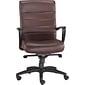 Raynor Manchester Mid-Back Executive Chair, Leather, Brown, Seat: 20"W x 20"D, Back: 23 1/2"W x 19 1/2" - 22"H